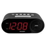 Sharp Digital Easy to Read Alarm Clock with 2 Amp High-Speed USB Charging Power Port - Charge Your Phone Tablet with A High Speed Charge! Simple Easy