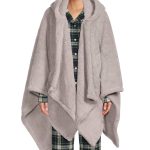 L.L.Bean Cozy Sherpa Wearable Throw Sheets Bedding Gray : One Size