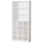 Lauren White Shoe Cabinet with Side Hooks 24 Pair Freestanding Shoe Rack Storage Organizer for Hallway Closet Entryway