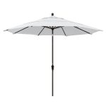 Austan 11' Market Umbrella Arlmont & Co. Fabric Color: White