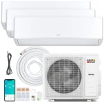 X-Pro 35000 BTU 3-Zone WiFi Mini Split Air Conditioner, 22.5 SEER2 Energy Star Inverter Ductless AC & Heat Pump System, Line Set Included
