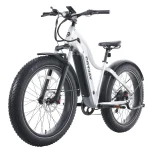 GOTRAX Tundra Electric Bike for Adults, 750W 48V 26" x 4" Fat Tire Adult Dirt Electric Bicycle, 20MPH All-Terrain Electric Mountain Bike, Step Over, Silver