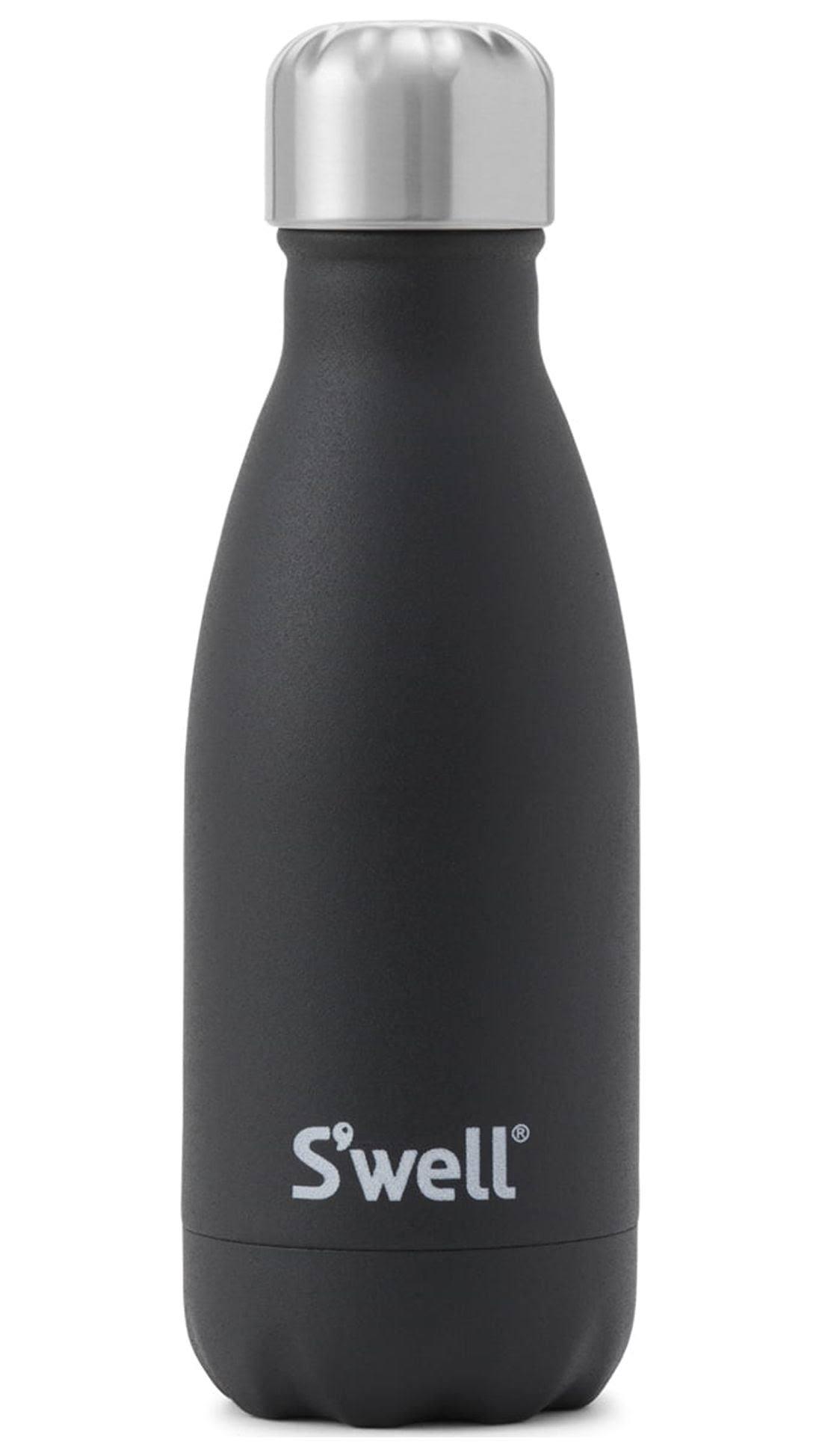 fbe666e4d1a91229b56d384afa2e3152f76ebc4fb86bfb7cbbd72ca6dcd8fd46.jpg S'well Vacuum Insulated Stainless Steel Water Bottle, Onyx, 9 oz - Image 1