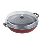 Staub - Cast Iron 3.5-qt Braiser with Glass Lid - Grenadine