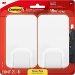 Command White Hook XL 2 ct 15lb