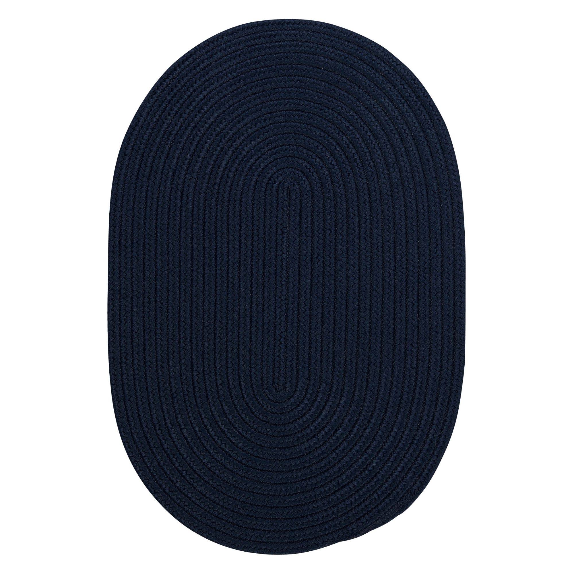 fc153cdb1625d55cd6b7e43fe42eea3cd0b8f56fb8363063f529e01ab6ca579c.jpg Colonial Mills Port Royale Navy Rug - 42 in x 66 in Oval - Image 1