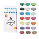 12-Pack Heavy Duty Plastic Table Covers Tablecloth Reusable Round 84 White