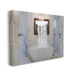 Stupell Industries Bathtub Waterfall Abstract Bathroom Photograph Canvas Wall Art by Milli Villa, Size: 24 x 30