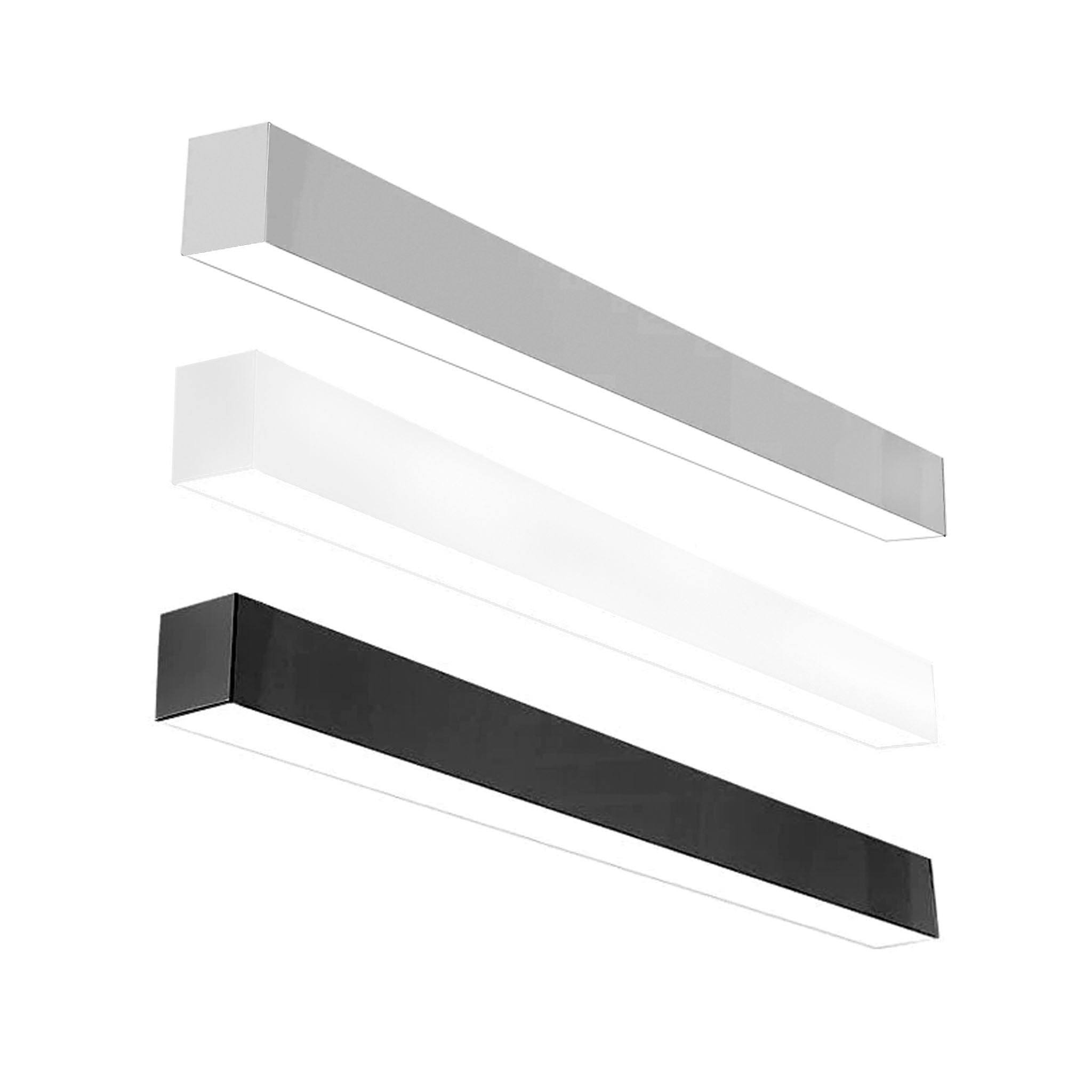 fc45974e15150578f9dd3acabb1a27ed872278a55e52e6955bf0ce87c973e333.jpg 4ft LED Linear Fixture, 40 Watt, 120-277V, CCT Selectable, Black / White Finish | Bulk Individual or Wholesale | WareLight by Warehouse Lighting - Image 1
