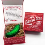 Favor Parts German Christmas Pickle Ornament Tradition Decor - Green Glass Tree Decoration - Gift Boxed with Story & Legend