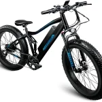 Electric Bike Electric Mountain Bike 500W Ebike26'' Fat Tire Ebike, 28+MPH Adults Ebike with Removable 48V 15ah Battery, Shimano 6 - Speed Black