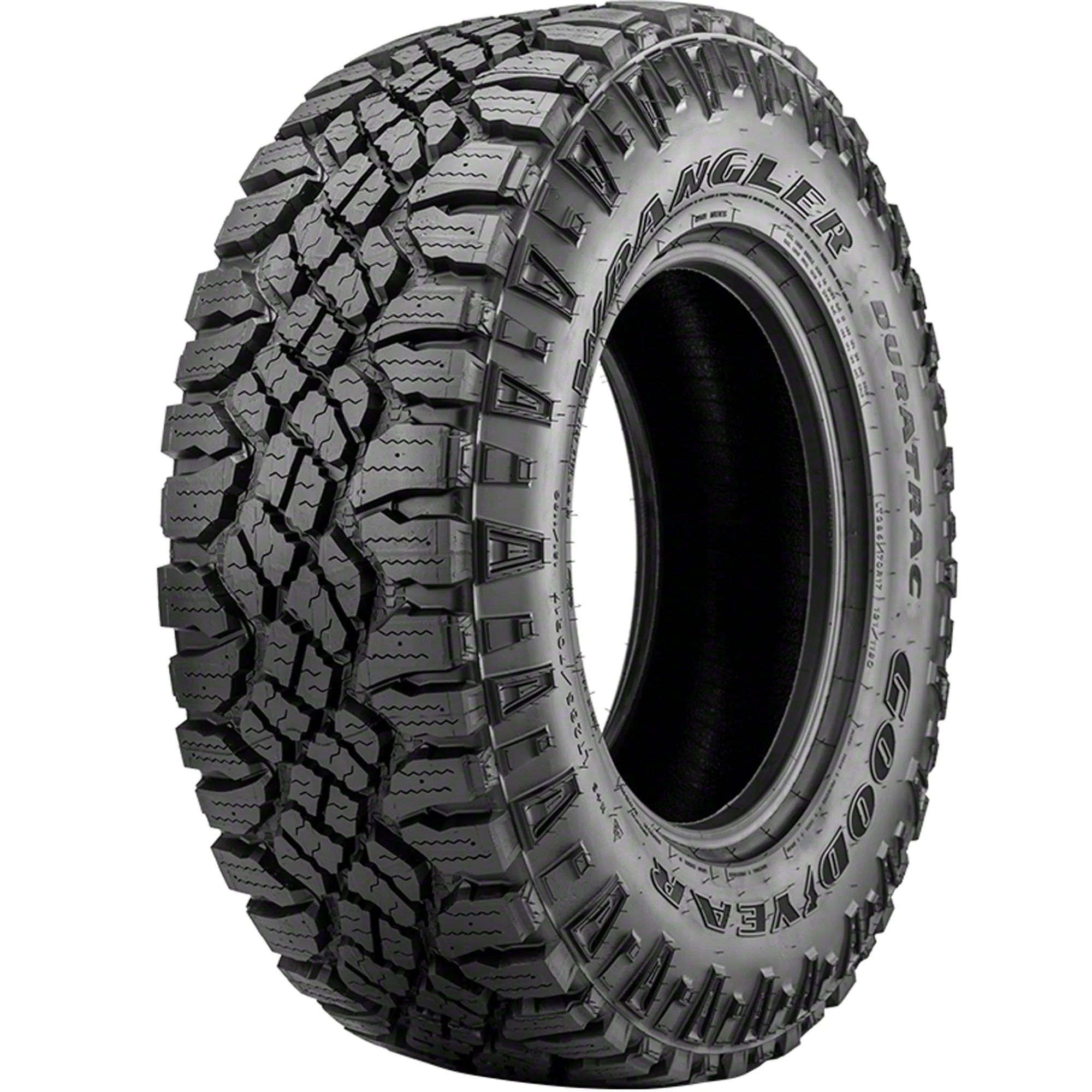 fc74459f64379e9c767fea0c6edac1bf9b0ab291d462d71ef7ae02ebe5189b82.webp Goodyear Wrangler Duratrac All-Terrain LT275/65R18 113/110Q C Light Truck Tire - Image 1