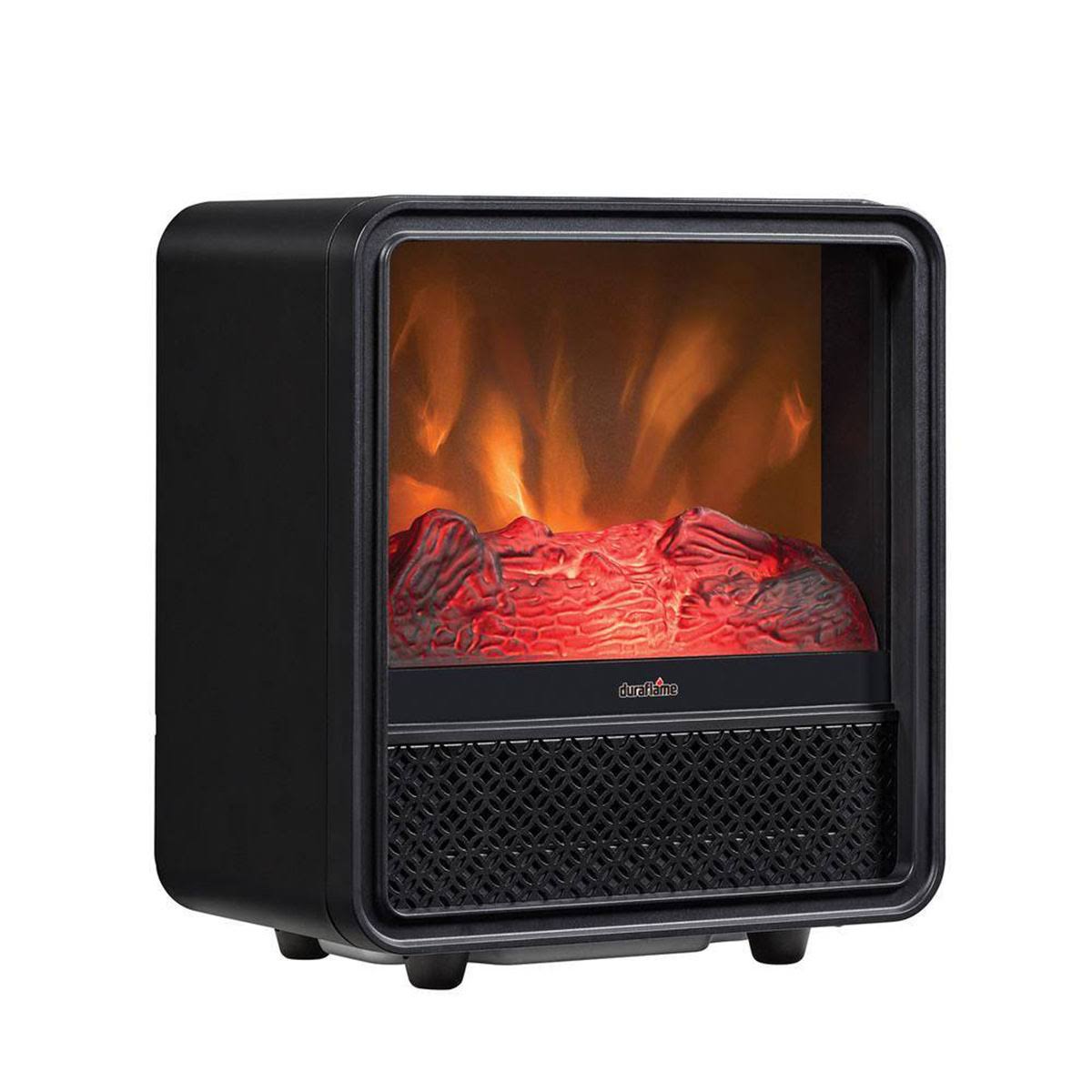 fc7a4762e531b793b4456c957ca26db91f07cff9f2a05654e45b05d1f2a9593b.jpg Duraflame Portable Electric Personal Cube Space Heater Black - Image 1
