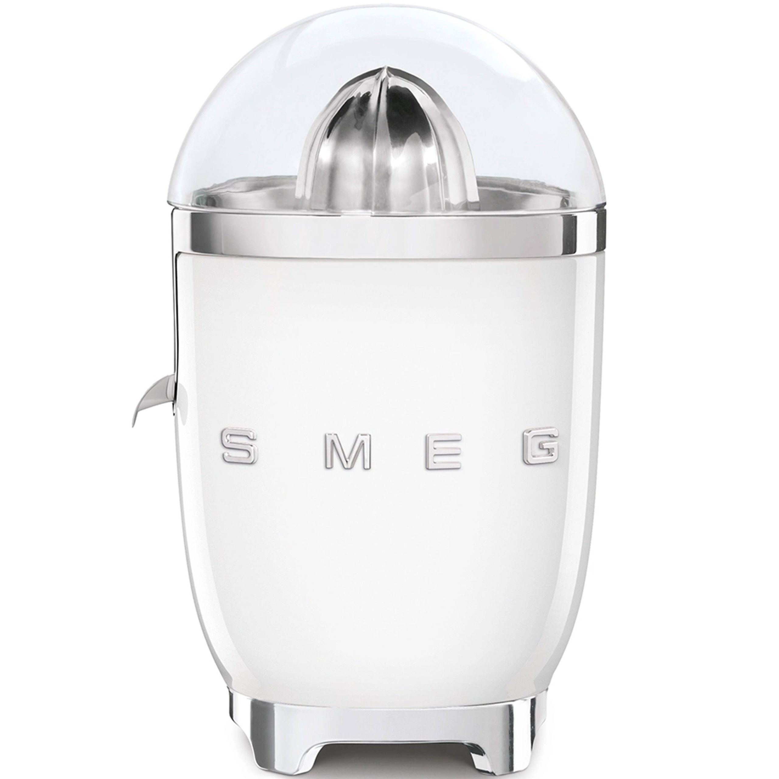 fc7cc0ab1667ae3aa27d07f7e4e40c6a609806782354d4106fcd403c1259978e.jpg Smeg Retro Citrus Juicer - White - Image 1