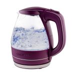 Ovente Illuminated 6.5-Cup Purple Electric Kettle with Filter, Fast Heating and Auto-Shut Off