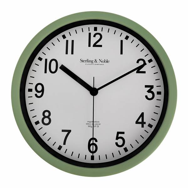 fca7cc8db0e971d01ac056b3323d0621a6c4fe5e364dce3818d57270d33e5fe8.jpg Mainstays Basic Indoor 8.78" Sage Analog Round Modern Wall Clock - Image 1