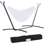 Dkeli 9ft Hammock Stand Portable Heavy Duty 2 Person Steel Stand Only for Outdoor Patio Backyard Indoor Bedroom with Carrying Case, Weather-Resistant