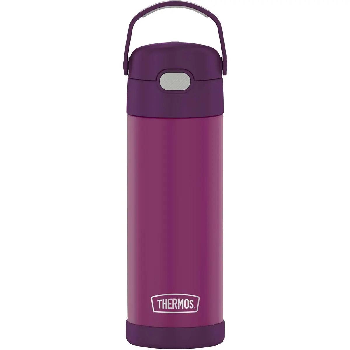 fcbb0cd3a42a870ed50d637a0cf7ade22c8d774a69609fc3f72c94c2bdff3ded.jpg Thermos F41101RV6 Funtainer 16 oz. Red Violet Stainless Steel Water Bottle - Image 1