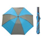 Misty Harbor Automatic Open Folding Umbrella Grey/Blue, adult Unisex, Gray