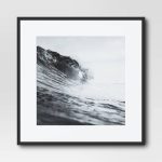 16" x 16" Matted to 12" x 12" Elevated Aluminum Poster Frame Black - Threshold