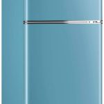 WANAI Compact Refrigerator 3.5Cu.Ft Classic Retro Refrigerator 2 Door Mini Refrigerator Adjustable Remove Glass Shelves Refrigerator Suitable for