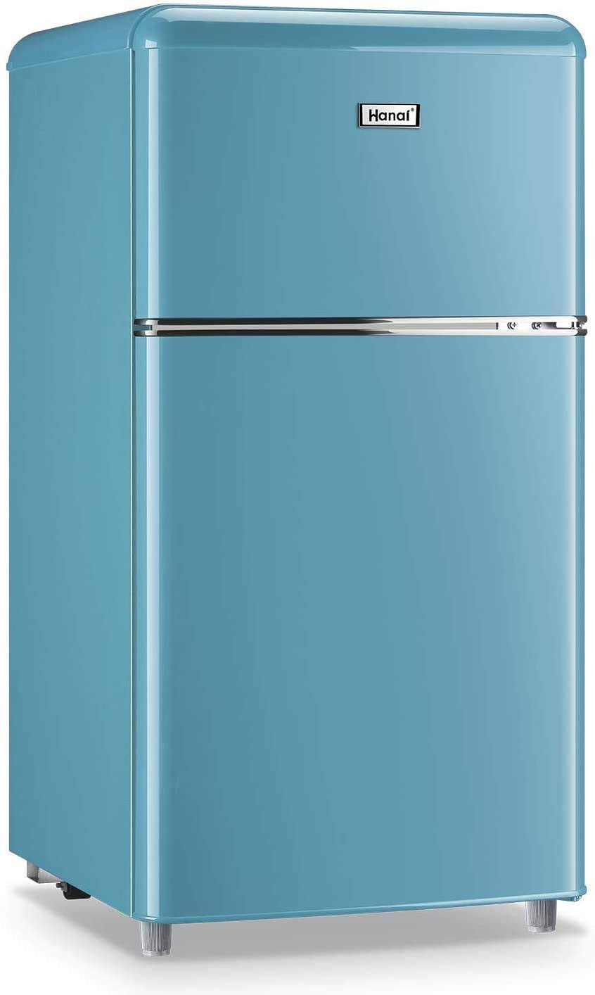fcef4b4b8f3fbeee979377c21cf9b54f1ce987c54e0112536f211e6bb9cc508d.jpg WANAI Compact Refrigerator 3.5Cu.Ft Classic Retro Refrigerator 2 Door Mini Refrigerator Adjustable Remove Glass Shelves Refrigerator Suitable for - Image 1