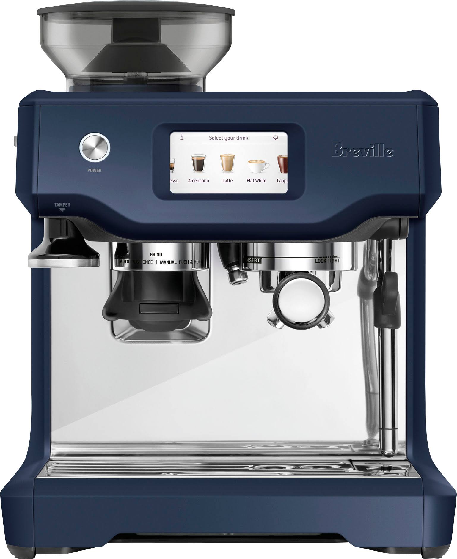 fcf05b487101e6a88a8eb81478997a0b5f6d9cd473867212ae1b6c8fb6c5e620.jpg Breville Barista Touch Damson Blue Espresso Machine - Image 1