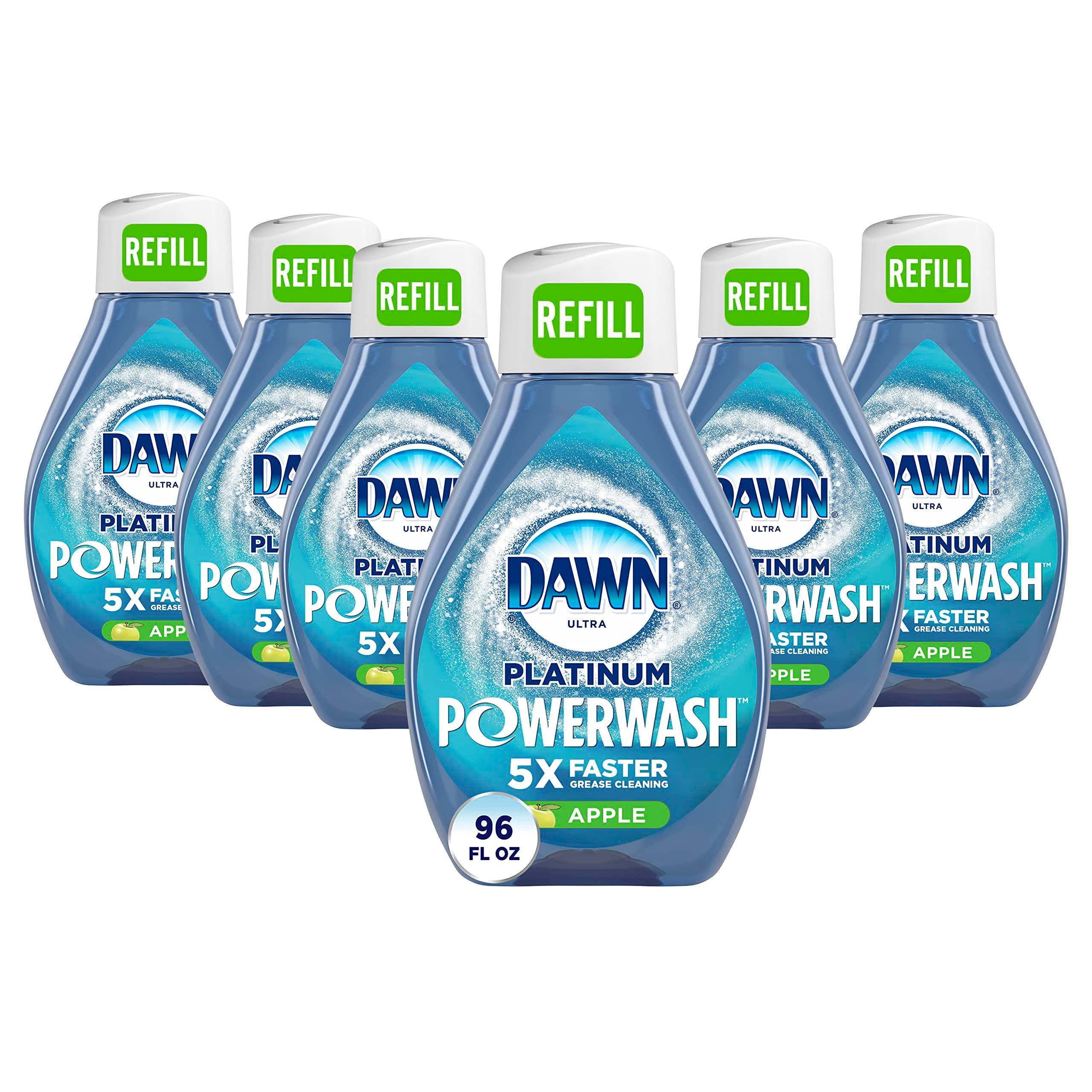 fd0e59c9acacddb44434a11a69858b5071ae0410e8baff30daccbbed3374ef2c.jpg Dawn Platinum Powerwash Dish Spray, Dish Soap Cleaning Spray, Apple Scent Refill, 16 fl oz (Pack of 6) (Packaging May Vary), Dish Soap Spray - Image 1