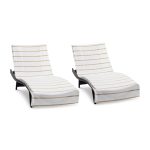 Las Rayas Pool Lounge Chair Cover 2-Pack with Fitted Top Pocket Extra Long 30x85 in.