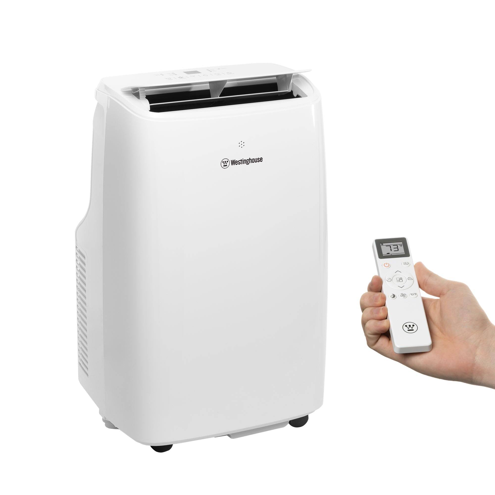 fd6ec270aa06ef8c54bf098c843bb9ee58fc4e34bae91a381c180e27b07fe774.jpg Westinghouse 8,000 BTU Portable Air Conditioner & Dehumidifier with Remote & Smart App, Up to 200 Sq ft - Image 1