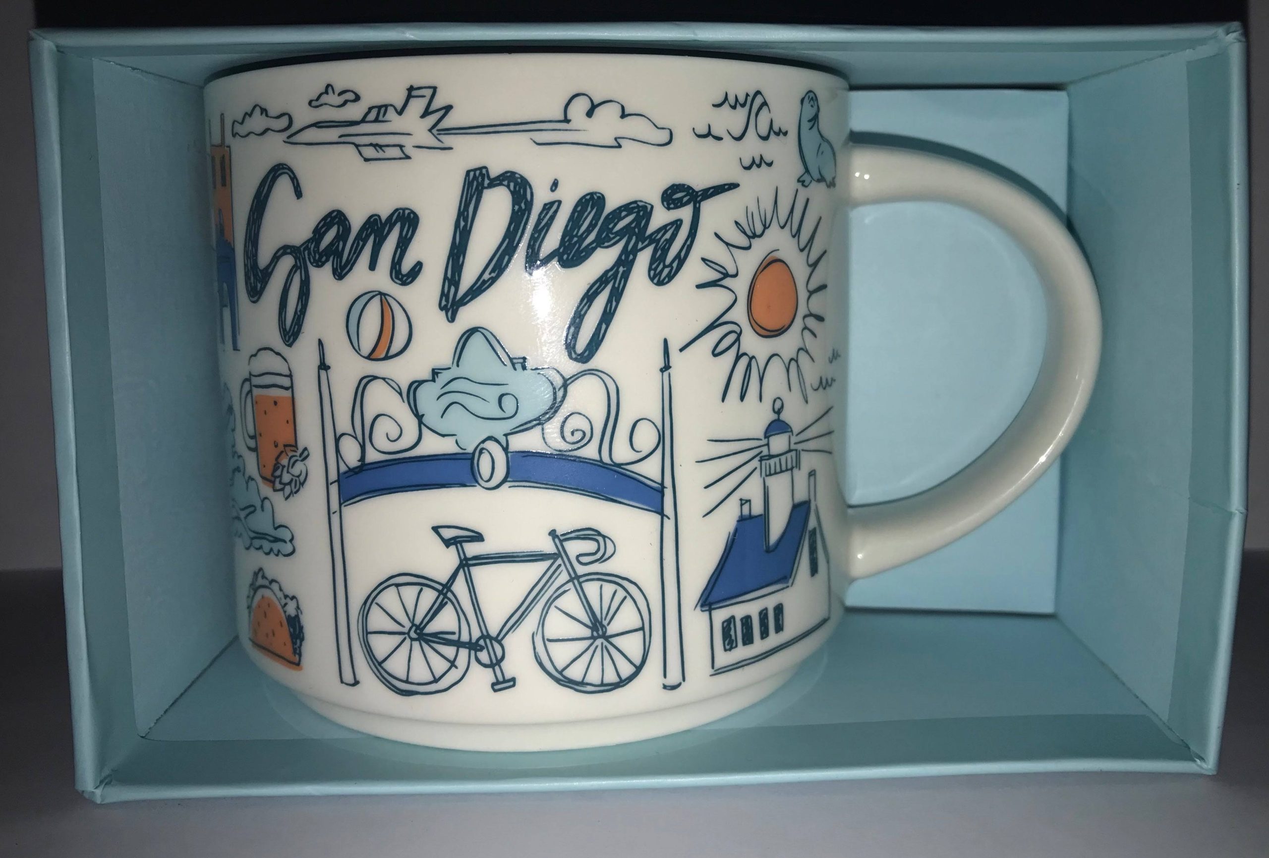 fd86d94e17d233cc831c75378ff07838e0ab52abbebdf18977708db59d3a4382.jpg Starbucks Ceramic 'Been There' Series San Diego 2018 Mug - Image 1