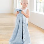 Little Giraffe Chenille Blanket - Baby - Blue