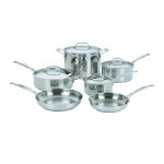 Cuisinart Chefs Classic Stainless 10-Piece Cookware Set, Silver