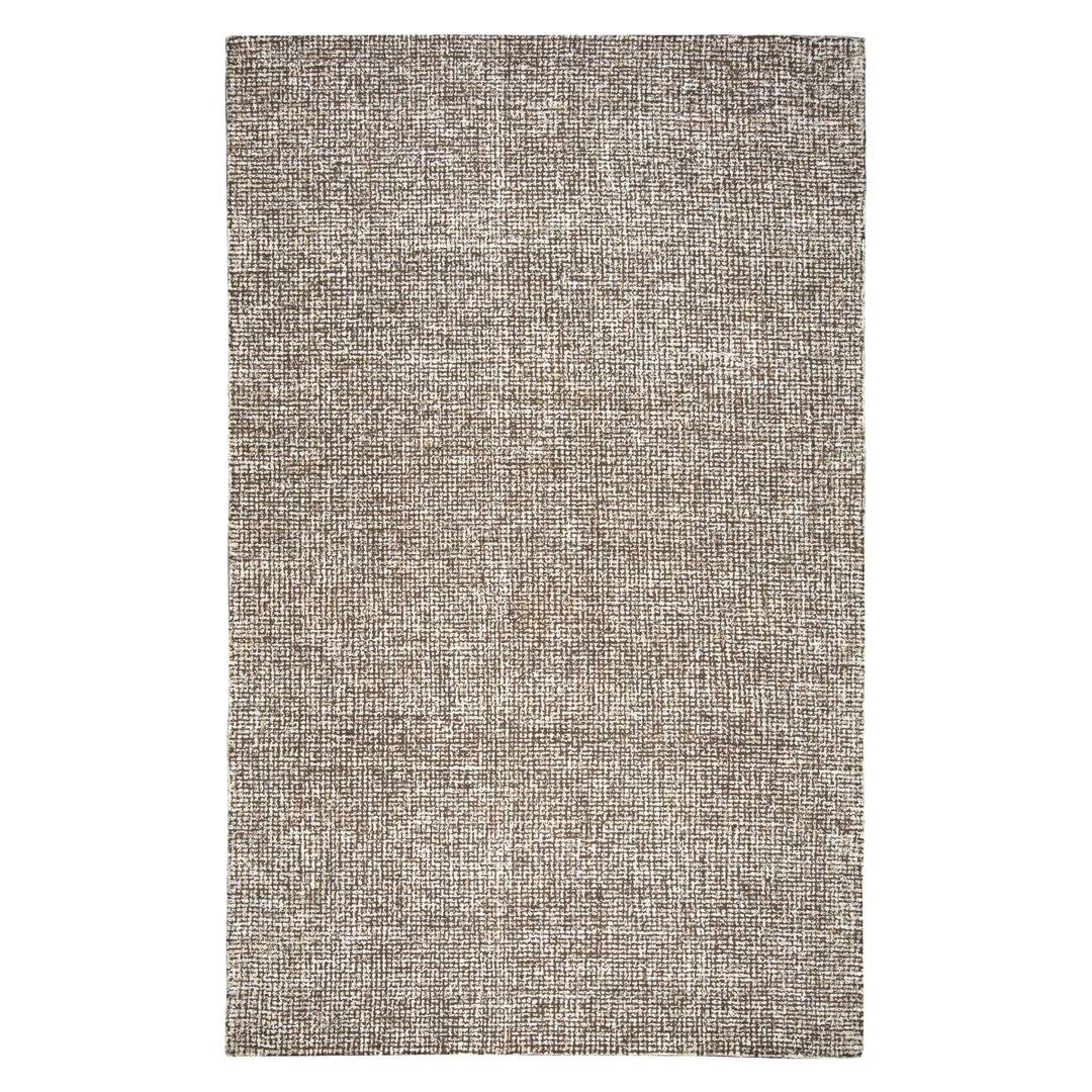 fdd45c7f324315f91d27f69799c70aeaea507cb76eef79efb0c8aaf46312bb1c.jpg Malakoff Handmade Tufted Wool Dark Brown Area Rug Greyleigh Rug Size: Rectangle 3' x 5' - Image 1