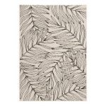 5ft x 7ft Real Living - Orchard Ivory & Black Leaf Print Outdoor Area Rug
