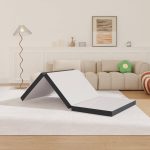 PayLessHere 4 inch Tri Fold Folding Mattress Memory Foam Mattress Topper Portable Foldable Mattress Topper for Camping, Guest, Floor RV, CertiPUR-US
