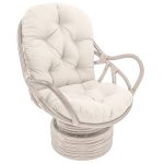 Bay Isle Home Lounge Chair CUSHION; Solid Twill - Eggshell