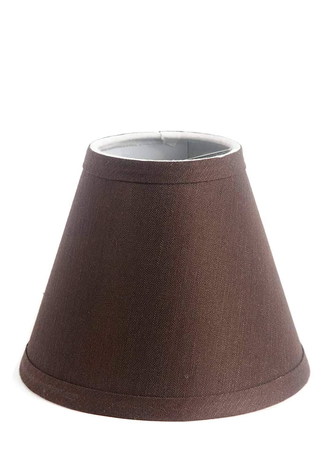fe23e548690224f28224a8b22b3f005dbc4d8a9febd3dd6784d00bd7361d643e.jpg Urbanest Chandelier Pure Linen Shade, Espresso, 3 x 6 x 5 , Clip On - Image 1