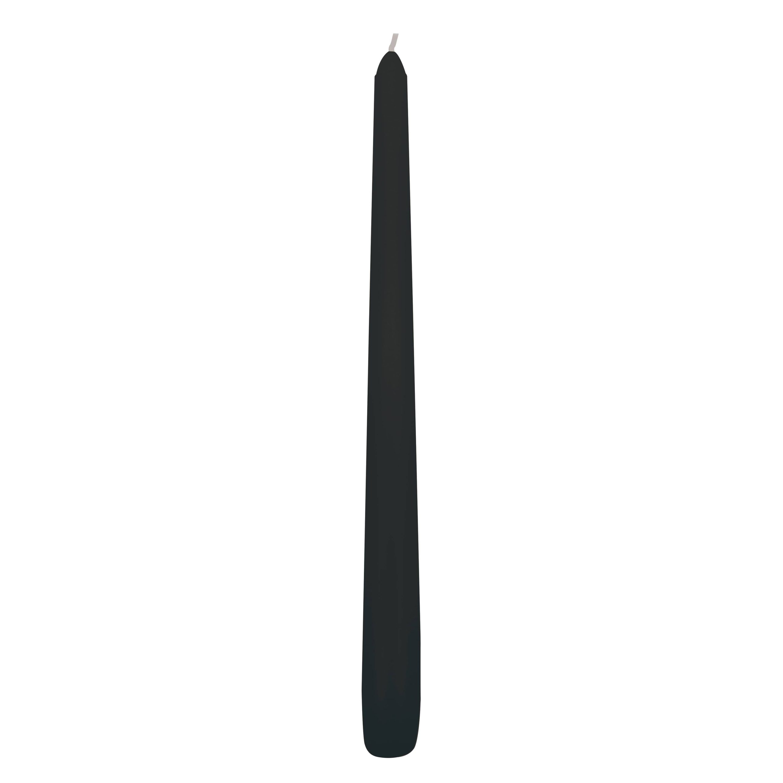 fe2586934015fa82a05e280bbaadcdbda371c13aa4886e29c10799923d95d6f4.jpg Ashland Taper Candle - Black - 10 in - Image 1