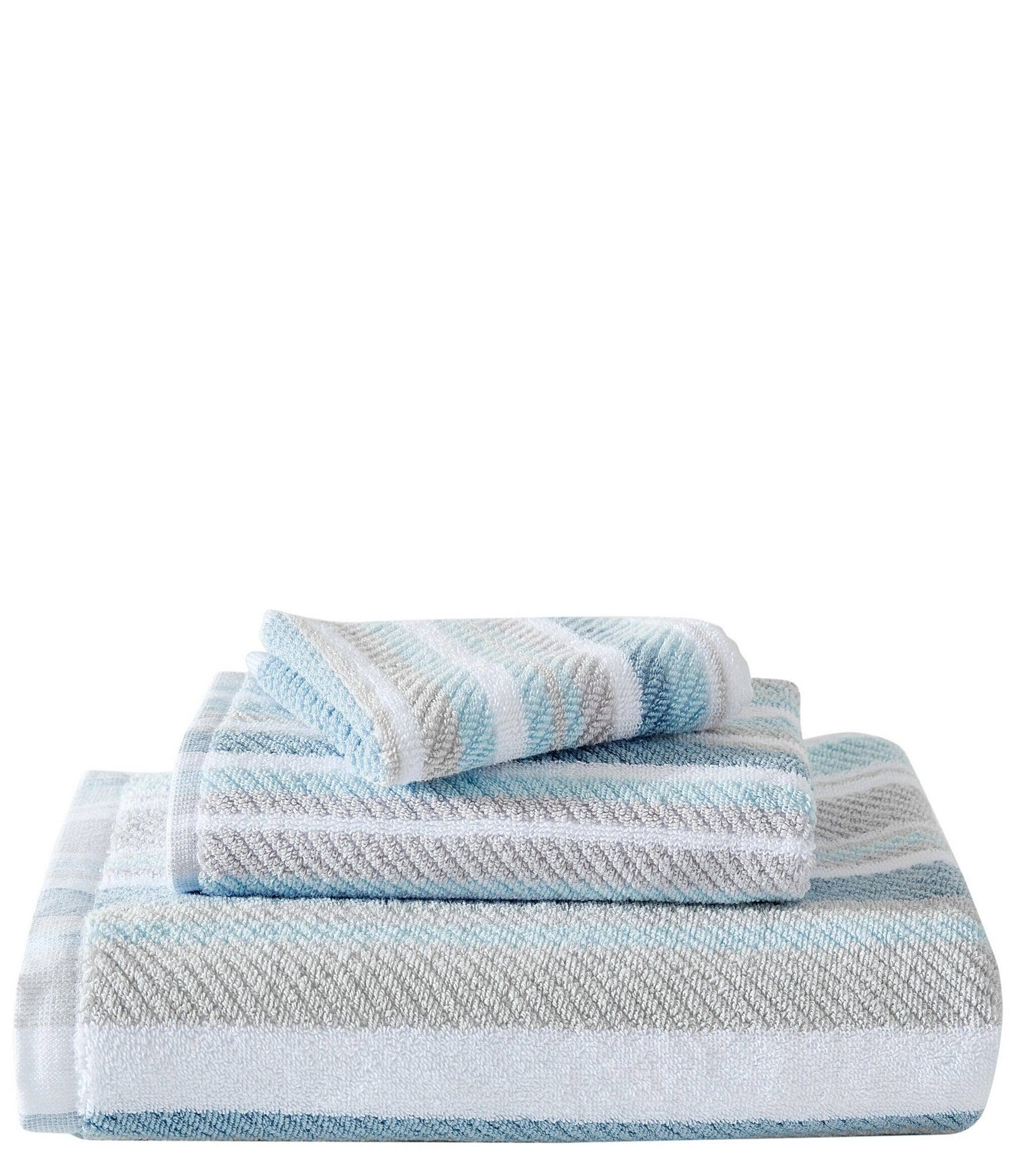 fe26526d1199edee4247d1b9ad4c33a4a70b88eedbfce613ba751ac8d03edab0.jpg Tommy Bahama Ocean Bay Stripe 3-Piece Cotton Towel Set, Blue - Image 1