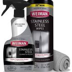 Weiman Stainless Steel Cleaner Kit - Fingerprint Resistant, Removes Residue, Water Marks and Grease from Appliances
