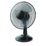 Mainstays 12-Inch 3-Speed Oscillating Table Fan, Black