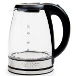 Art & Cook 1.8L Illuminated 1000 Watt Electric Glass Kettle - Black