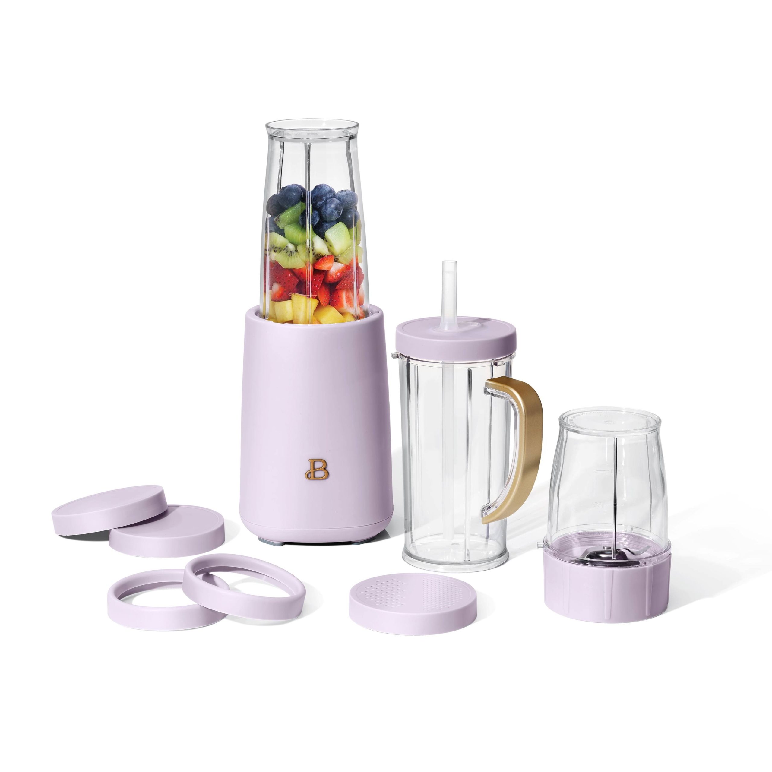 fe56d3045e8b68950606199e7599e3b318af3d86cf76154f74f788408485a0be.jpg Beautiful Personal Blender, 12 Piece Set by Drew Barrymore (Lavender) - Image 1