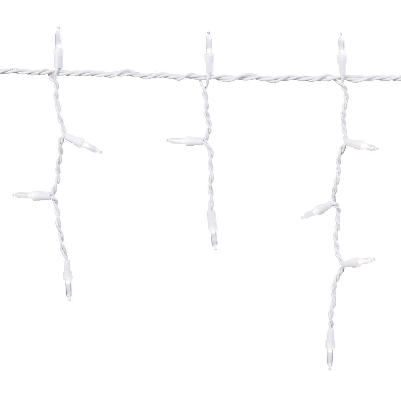 fe8f517da1dad783971dcfffa7224adf88a51d229201bf8d862908d7dad712b2.jpg 500-Count Cool White LED Icicle Christmas Lights with White Wire, 52.3 - Image 1