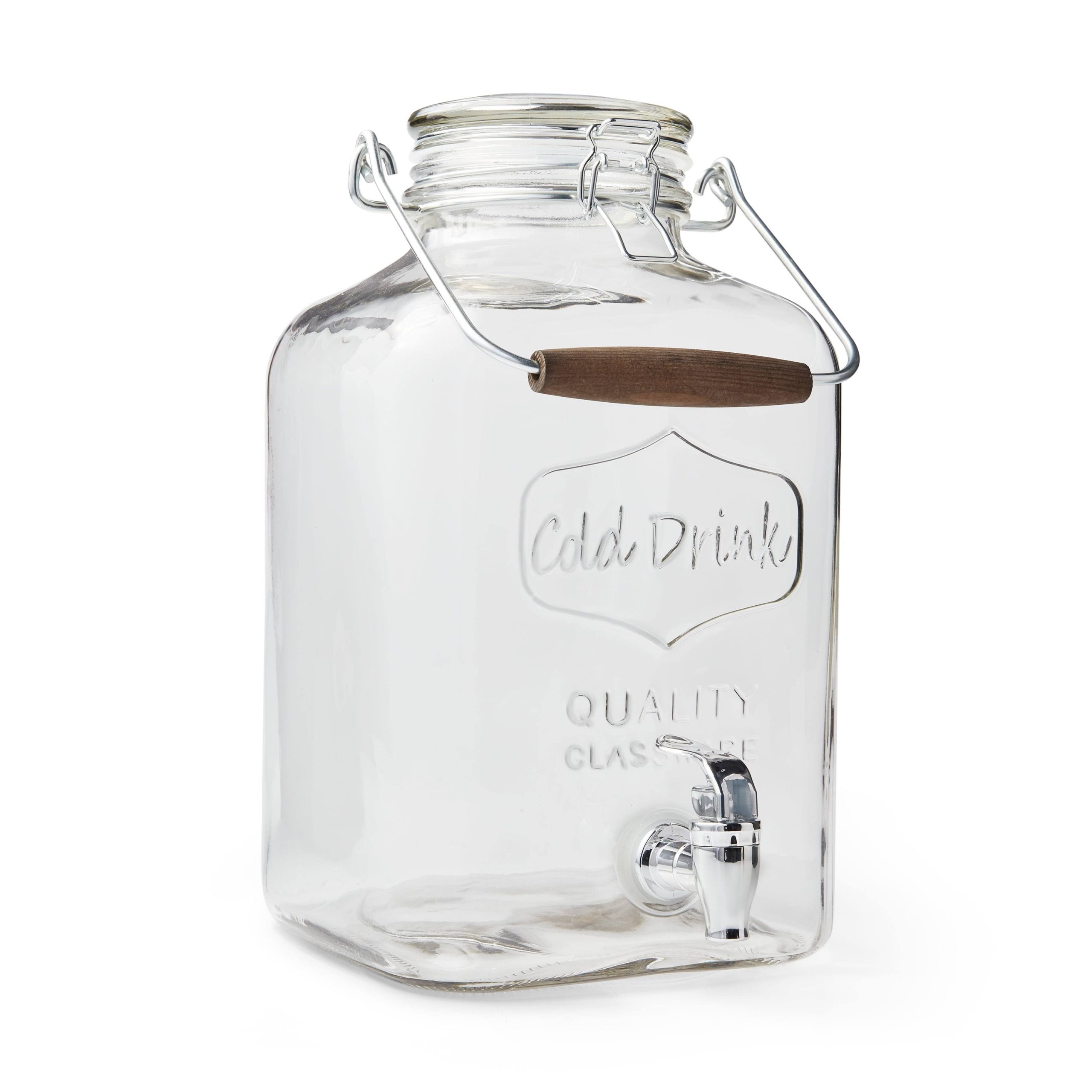 fe9409e80771a6a68ad65c4f6801d4d72a30da021526ef64d79f9d473e6a6594.jpg Better Homes & Gardens 2 Gallon Glass Beverage Dispenser with Glass Clamp Lid - Image 1