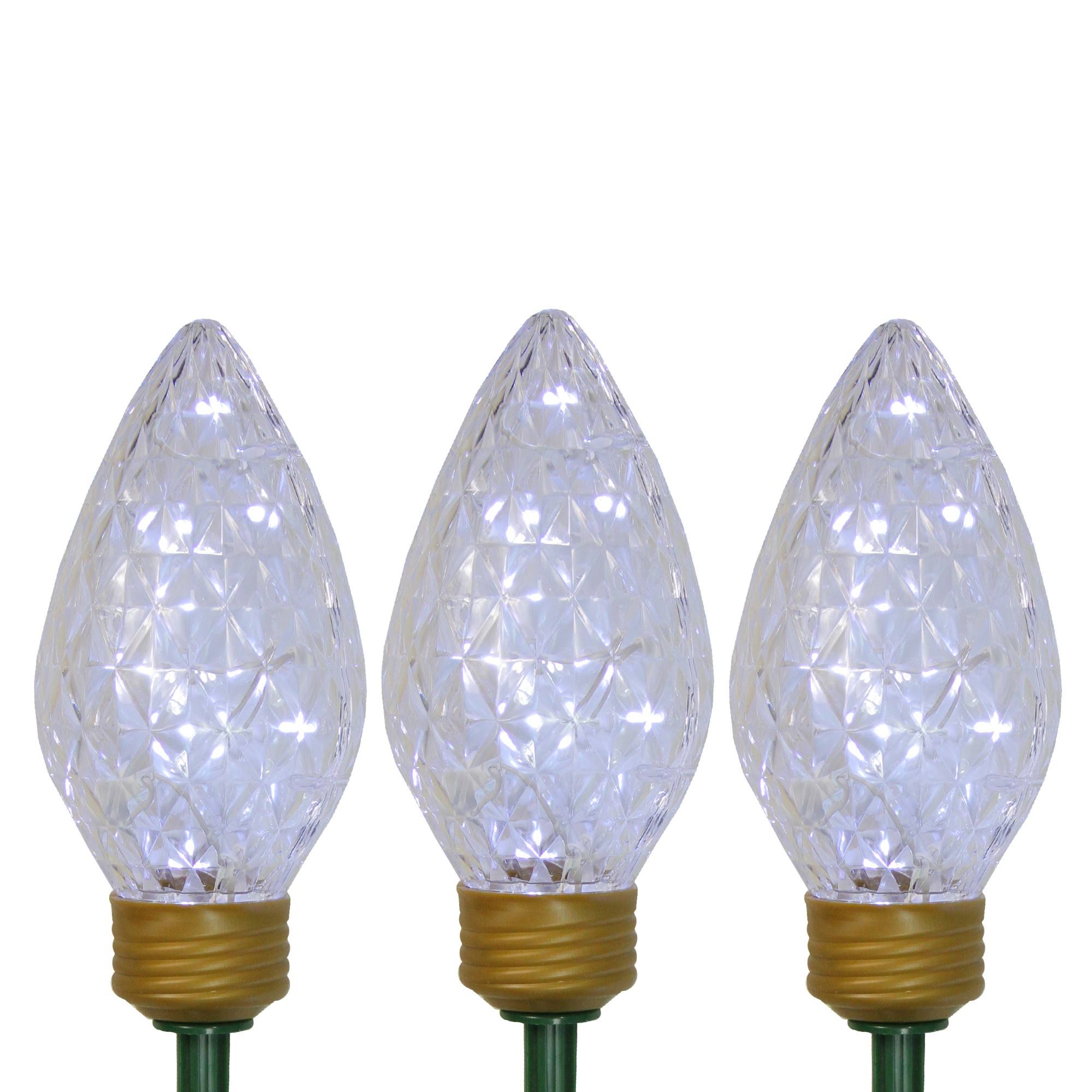feb302f7b93eea9f024f3db5cac0f89eb1aea6071d0b04081b707c701a506828.jpg Northlight LED Jumbo Bulb Christmas Pathway Marker Lawn Stakes - Clear - Image 1