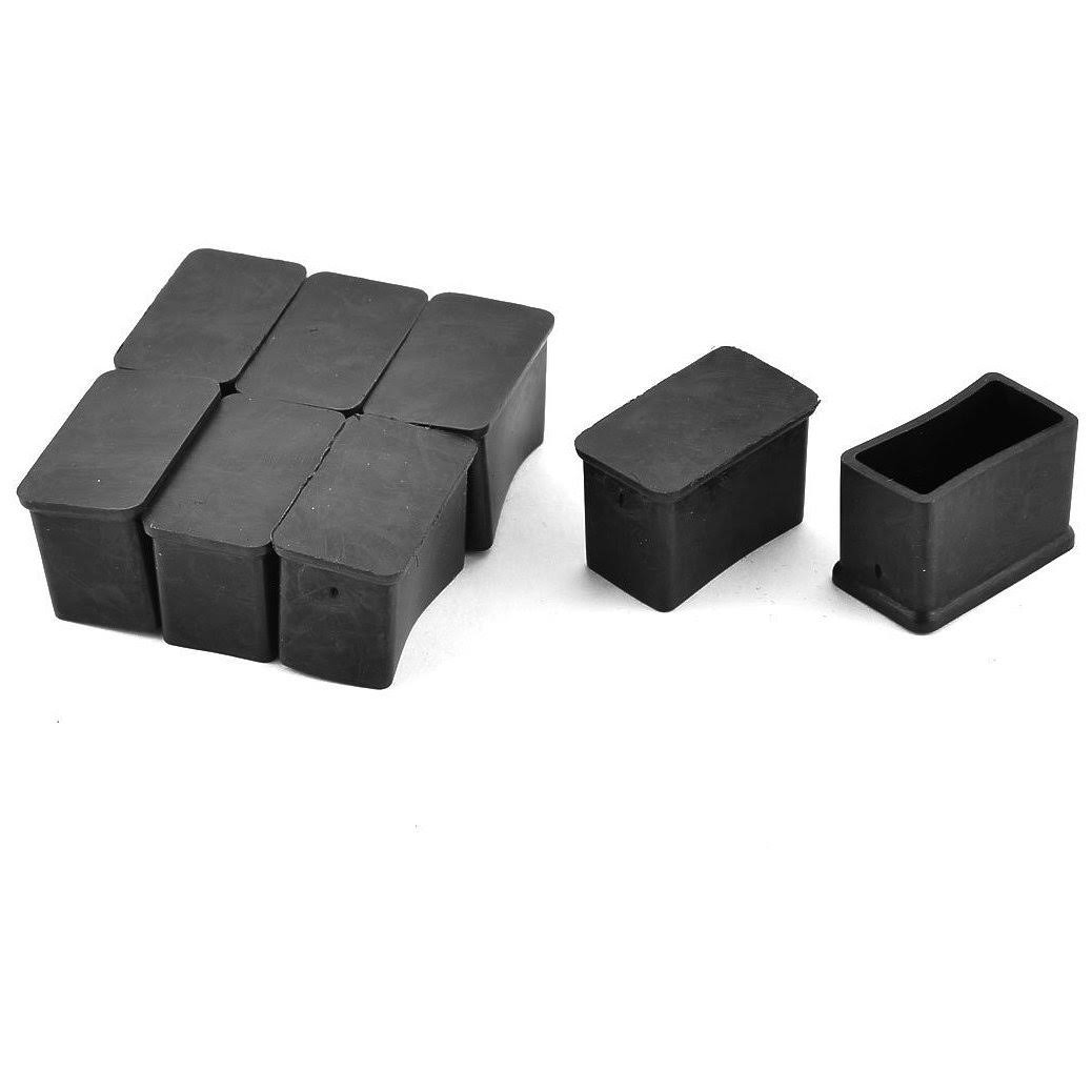fec6209643bcbcee0546728dd3b8a18a7858349d70fcad6e26c7fbf912deefce.jpg Antrader Rectangle Shaped Furniture Rubber Felt Pads Table Chair Leg Foot End Caps Covers Protectors Black,Pack of 12 (15x30mm) - Image 1