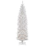 Kingswood Fir Slender White Realistic Artificial Fir Christmas Tree with Lights Andover Mills Size: 9'