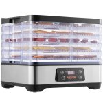 Bentism 5 Trays Food Dehydrator Machine Adjustable Timer 300W Jerky Fruit Drying, Size: 0.5-48h
